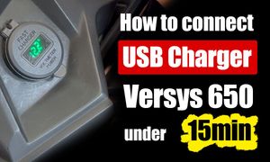 YouTube from Garage: USB Charger in Kawasaki Versys 650 in 15min
